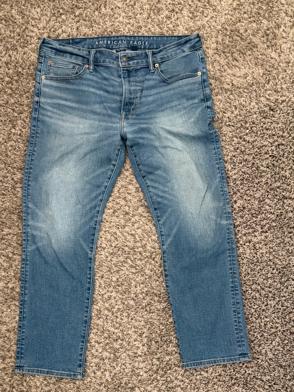 American Eagle Outfitters Men’s Slim Straight Jeans - Medium Blue Wash